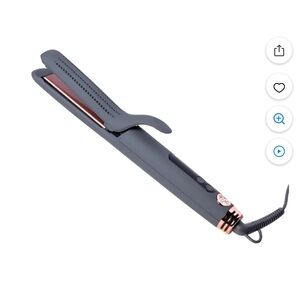 Hairitage 1" Ceramic Tourmaline Flat Iron / Straightener and Curling Iron NEW